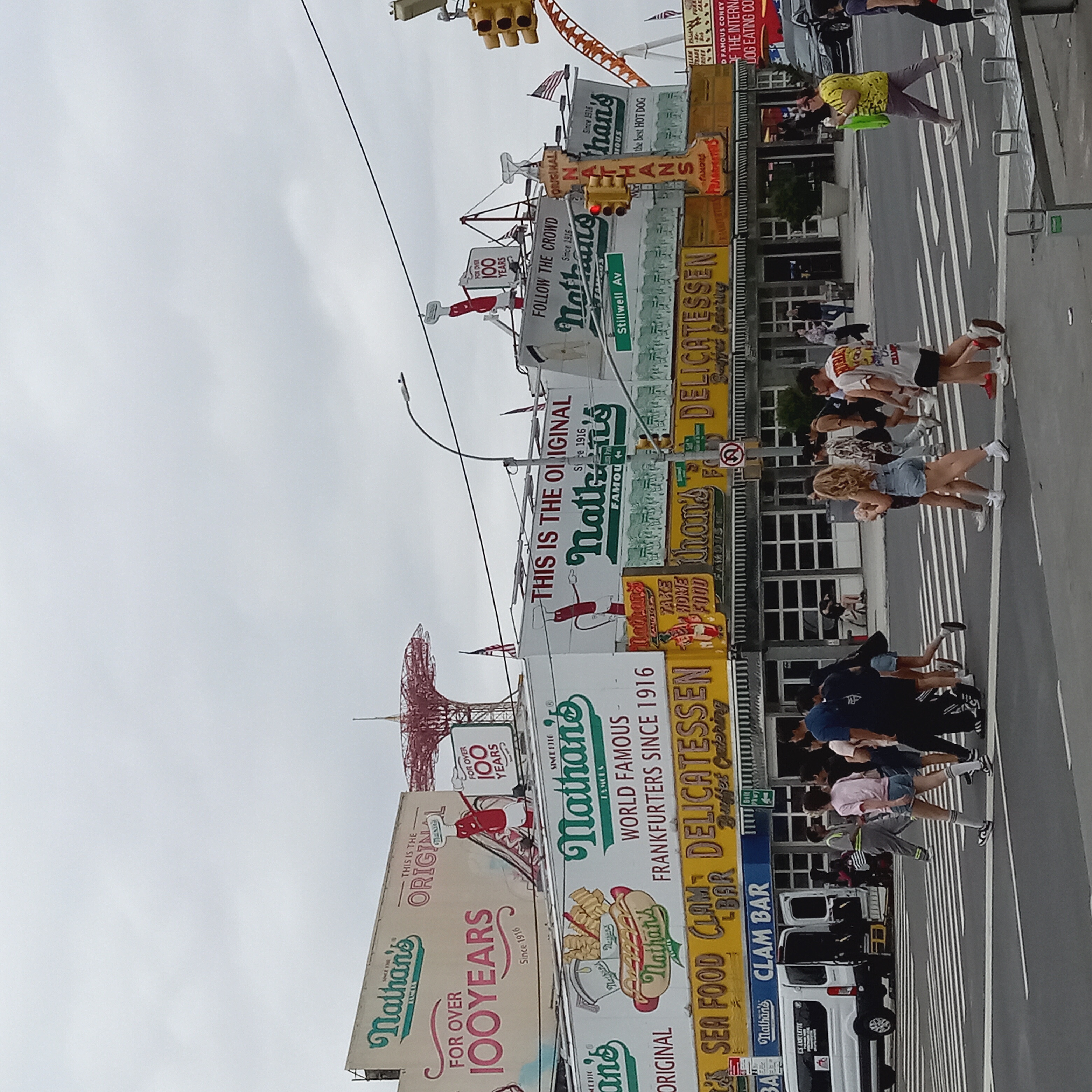 A view of the Coney Island boardwalk and amusement park.